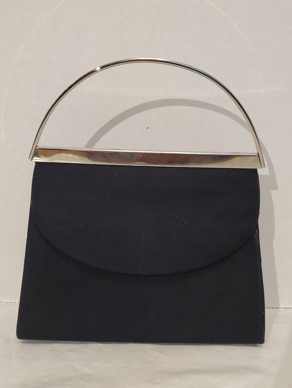 La Regale Top-Handle Evening Bag with Silver Accent